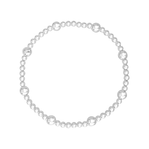 Bracelet extensible en argent sterling sans fermoir confort