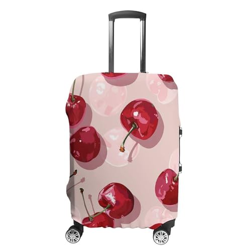 With Cherry Pattern Luggage Cover, Elastic Luggage Protector Fits 19-32in Suitcases, Washable & Anti-Scratch Suitcase Cover for Men Women L