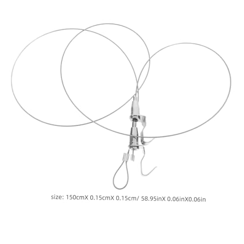 Image of LIFKOME 2pcs Stainless Steel Wire Rope Hooks Easy Install Picture Hanging Hardware Kit for Gallery Wall