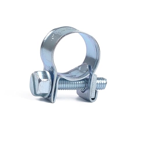 Unomor 12pcs Stainless Steel Worm Gear Hose Clamp 13-15cm Mini Clamp for Automotive Lines Air Hoses Plumbing