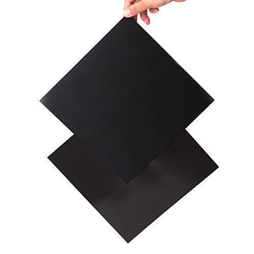 FYSETC 3D Printer Heated Bed Platform 200X200mm Flex Magnetic Bed Build Plate 2 in 1 with Adhesive Backing Build Surface for Maker Select Plus V2 Prus i3 Vinci 1.0 Tarantul I3 Printer