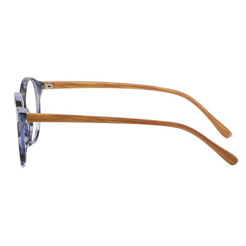 Image of Gleyemor Blue Light Glasses for Men Women, Vintage Round Frame Eyeglasses | Blue Light Blocking Glasses, Lightweight TR90 Frame, Work Gaming Daily Screen Office Computer Use