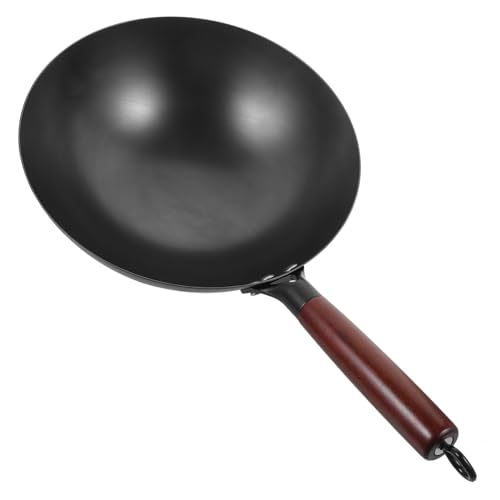 Sartén Wok de Hierro con Mango de Madera miniatura 1