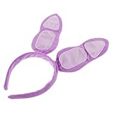 Garneck Hasenohren Haarreif aus Plüsch Violett Leicht Bequem Hasenohren Stirnband für Damen Cosplay Osterparty Kopfschmuck