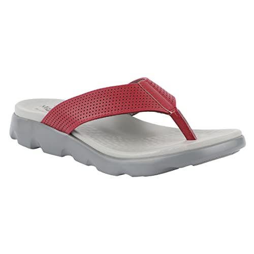 Image of Medifeet Broad Strap Cushioned Leather Slippers for Women