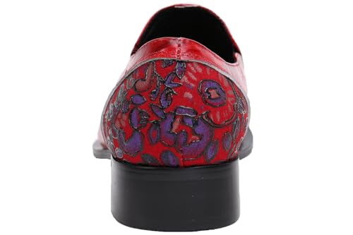 Santimon Loafers Pointed Toe Western Embroidery Leather Dress Men Shoes4