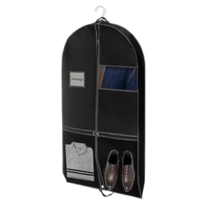 43″ Garment Bag Suit Bag Garment Bags for Travel Duffle Bags for Hanging Clothes Storage Bag Carry on Garment Bag, Ideal for Wardrobes, Blazers, Dresses, Coats (1 Pack)