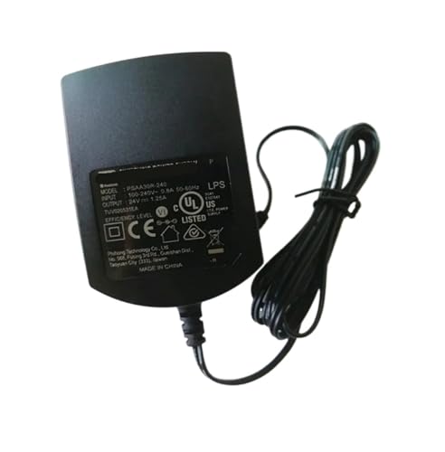 Adaptador de corriente de 24V 1.25A y 30W con conector de 5.5 x 2.1 mm y clavija US