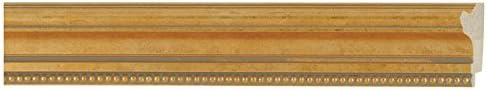 Picture Frame Moulding (Wood) 100ft Bundle - Traditional Gold Finish - 2" Width - 3/8" Rabbet Depth