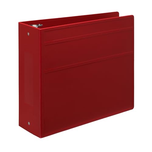 Classeur 3 anneaux Carstens rouge brique idéal pour organiser le bureau et les archives de la maison
