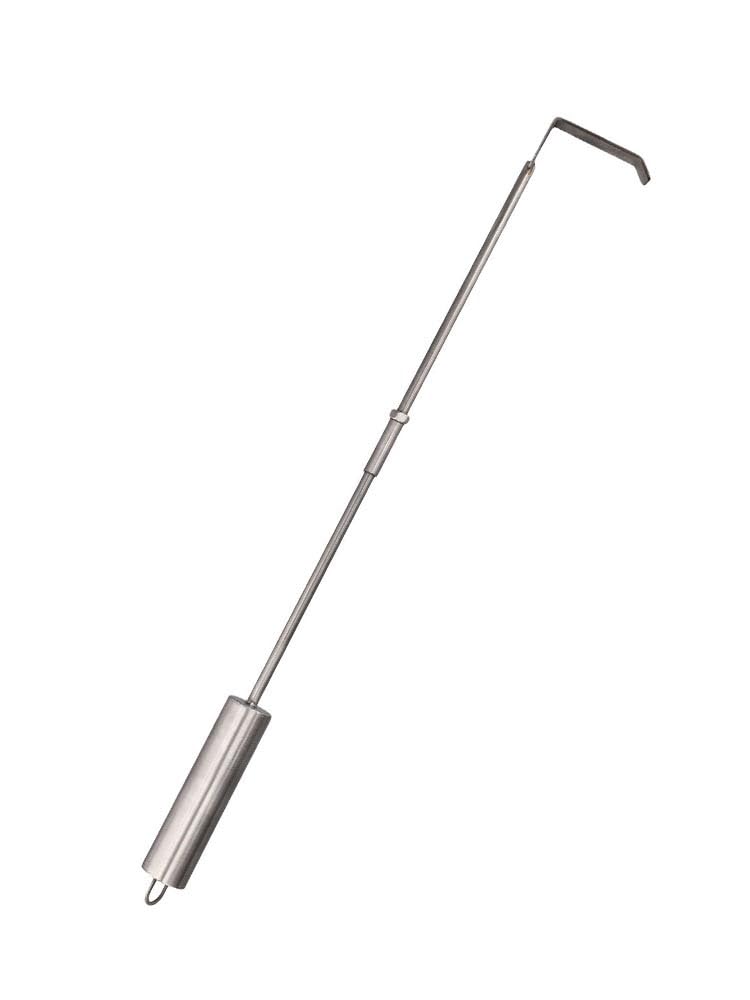 EasyByMall Râteau à cendres de barbecue en acier inoxydable pour Kamado Joe, barbecue à charbon et poêle à bois, 45,7 cm pour enlever efficacement les cendres