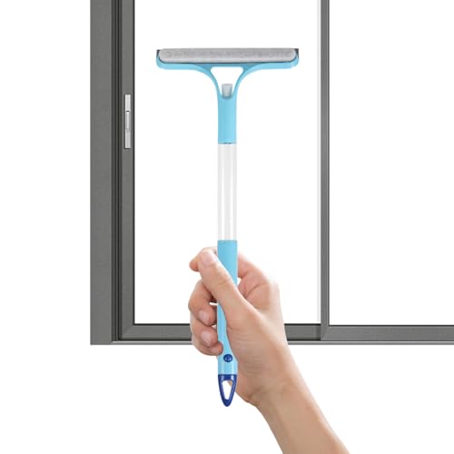Escobilla de goma para encimera de cocina, limpiador de cristales de ventana, material de silicona duradero, herramienta de pulverización de mano que proporciona una limpieza sin rayas, espejo de baño