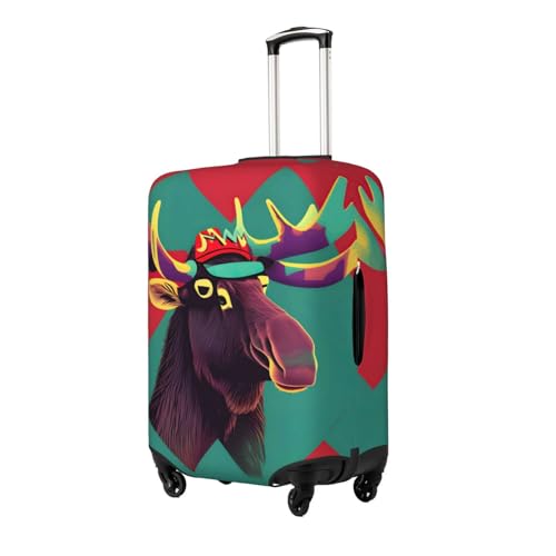 Moose Print Luggage Suitcase Cover Protector Luggage Washable Covers With Concealed Zipper2