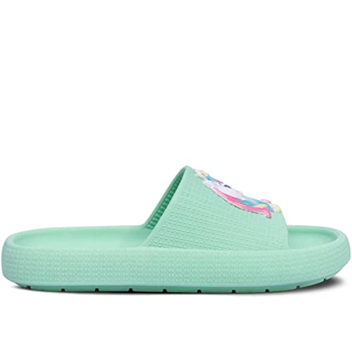 Chinelo Unicórnio Infantil Menina Sandália Moda Nuvem 12.53 (29/30, Verde)