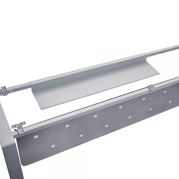 Rocada | Kabeldurchführung, Schreibtisch, Kabel-Organizer, Kabelkanal für Schreibtisch, Grau, 98 x 22 cm