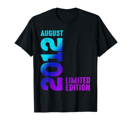 Août 2012 année 2012 rétro 2012 vintage édition limitée t-shirt