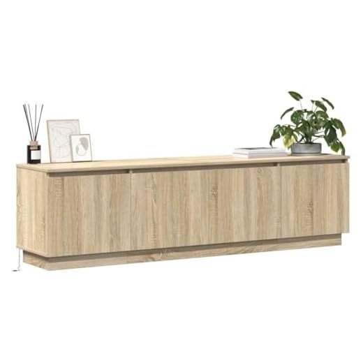 vidaXL Sonoma Eiche TV Stand mit LED-Beleuchtung