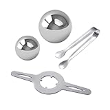 Espresso-Eiskugel: Eine Edelstahl-Espresso-Kugel, die Ihren Kaffee oder Whisky schnell kühlt, den vollen Geschmack bewahrt und gleichzeitig verhindert, dass die Verdünnung das Eis schmelzt.