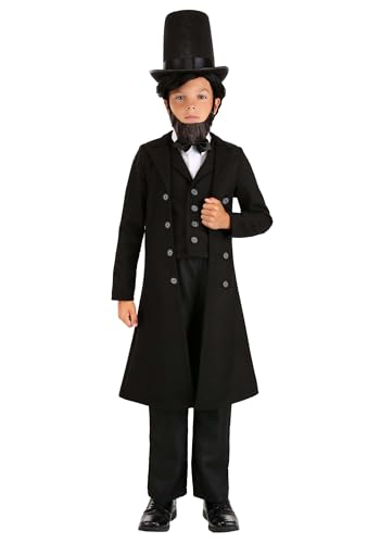 Disfraz para niños Abraham Lincoln con chaqueta negra miniatura 1