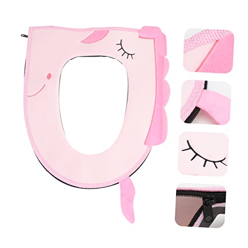 Cabilock 1Pc Plüsch Toilettensitz Kinder Toilettensitzbezüge Ziplocs Toilettensitzkissen Dehnbare Toilettenauflage Stoff Toilettenabdeckungen Toilettenabdeckungen Für Badezimmer – Bild 8
