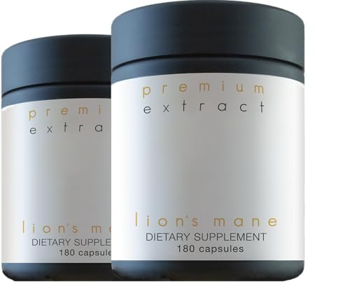 ORIVeDA Lion’s Mane Organic Mushroom Extract 2-Pack - Fruiting Body 180 v-caps, Pure Mycelium 180