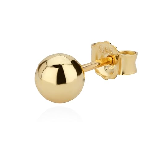 NKlaus Einzel 5mm KUGEL OHRSTECKER 585er 14 Karat Gold gelbgold OHRSCHMUCK OHRRINGE Kugelstecker 5573
