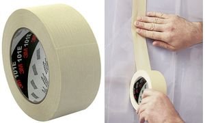 3M 1013650 101E-Nastro Adesivo In Carta Crespa, 36 Mm X 50 M, Colore: Beige