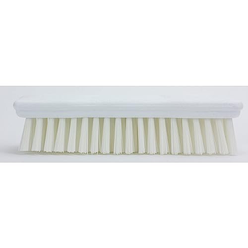 Image of SPARTA Comfort Grip Scrub Brush Hand Brush for Bathroom, Kitchens, Countertop, Plastic, 8 Inches, White