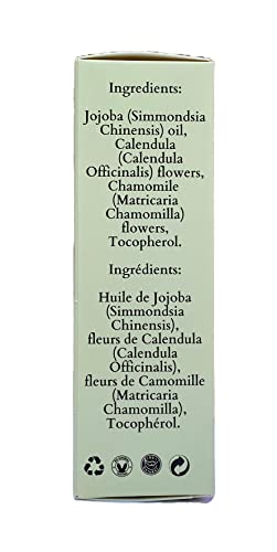Flora Organic Calendula & Chamomile Infused In Organic Golden Jojoba Oil. 100% Natural Moisturizer For Skin. Body & Face Oil. Regenerative & Emollient 1.7Fl Oz #TOP2
