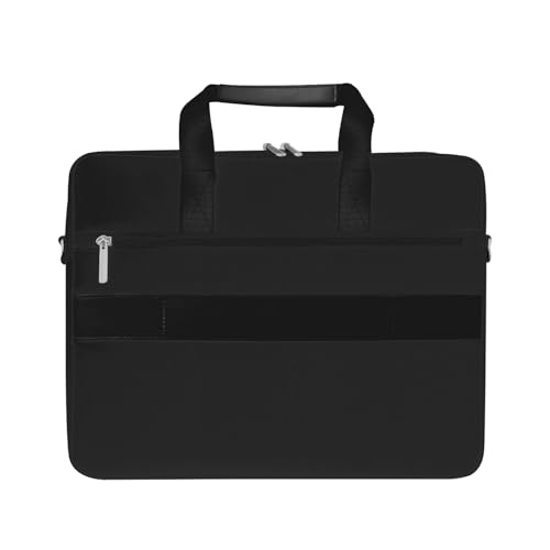 Image of GRIPP Hugo Laptop Sleeve Bag for Laptop /MacBook up to 14 Inch, Detachable Shoulder Strap, Carry Handle, Trolley Sleeve, Tablet Compartment, Multiple Organisers, Office and Travel Bag - Black