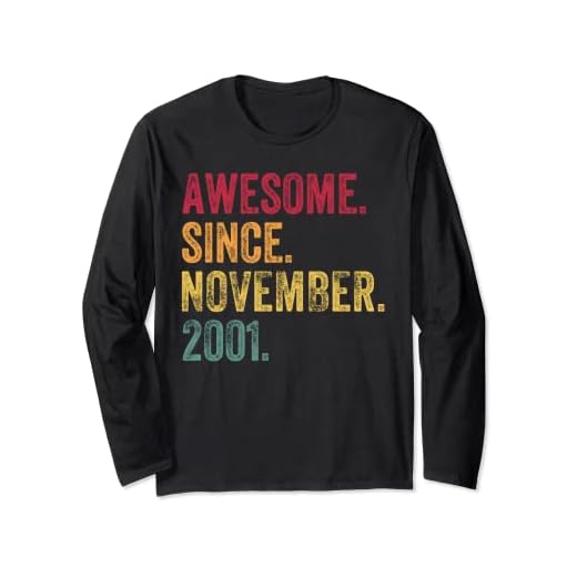 Impresionante desde noviembre de 2001 21 regalo de cumpleaños 21 años Manga Larga