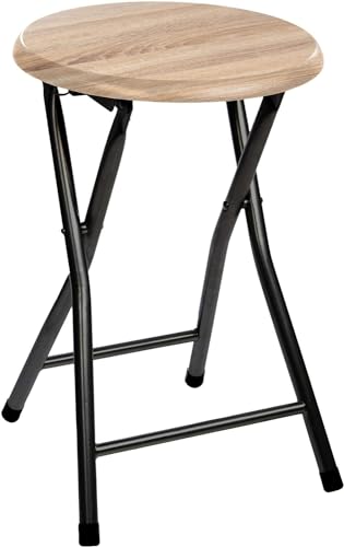 5Five - Sgabelli Pieghevoli Effetto Legno Naturale