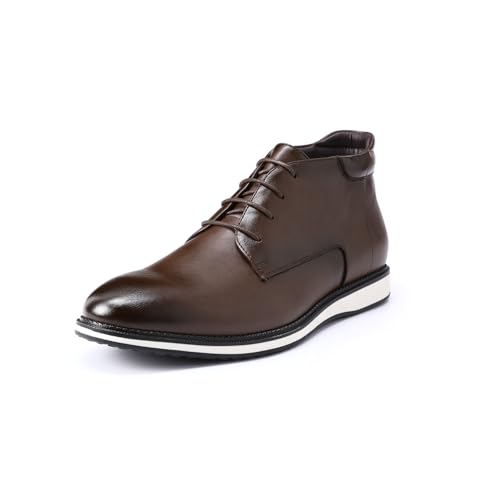 Allthemen Chaussures à Lacets Homme Montantes Oxfords Derbies Ville Elégante Sneakers Sportif Moda Café 43