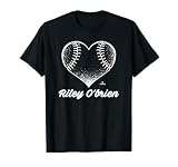 Baseball Heart Riley O'Brien Prospect Baseball Fan T-Shirt