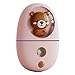Nano spray do twarzy, 35 ml mini parownica do twarzy nawilżająca twarz nawilżacz do pielęgnacji ciała do makijażu, walentynkowy prezent dla kobiet (różowy niedźwiedź)