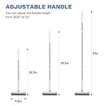 SetSail Grout Cleaner Brush with Long Handle, V-Shaped Floor Scrub Brush Swivel Grout Brush Stiff Bristle Floor Grout Scrubber for Bathroom, Tile Line, Crevice, Kitchen, Wall, Deck, Garage, White Grey - Image 2