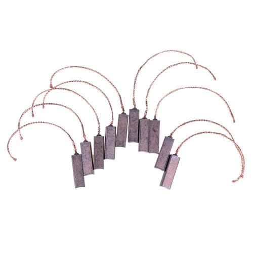 Tondeuse en panne ? Lot de 10 balais de moteur en carbone et cuivre 4.5x6.5x20 mm pour réparation