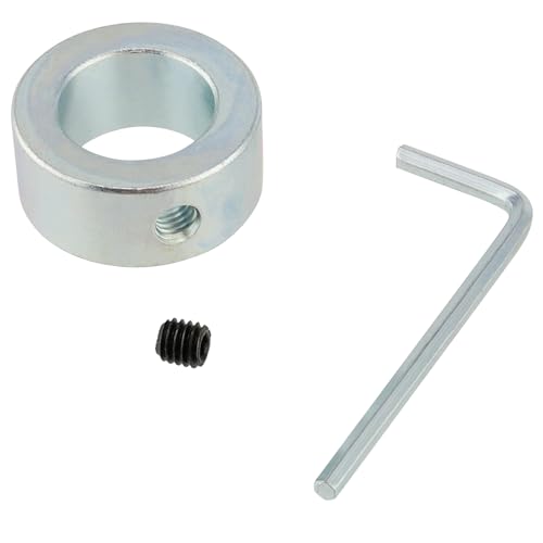 YIXNSW 6 Stück Stellringe Stellring Achse 20mm Begrenzungsring Schaftring Stellringe mit Sechskantschlüssel für Sackkarrenreifenhandträger Silber