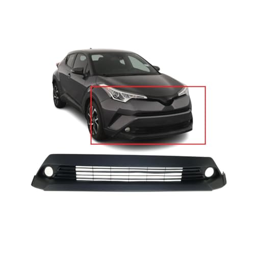 Image of FitParts Compatible with Toyota C-HR 2018-2019 Front Lower Bumper Cover | Primed, With Fog Light Holes, Ready to Paint, OEM 5212910020, TO1015112