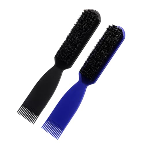 VICASKY Men's Beard Maintenance 2pcs Comb Brush Styling Nylon Material Vintage Oil Head Design