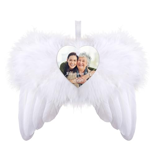 Personalized Christmas Ornaments 2026, Angel Wings Photo Text Ornament
