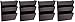 Deflecto 93604 Sustainable Office DocuPocket, Recycled Content, Wall File Organizer, Stackable, Letter Size, Black, Set of 3, 13"W x 7"H x 4"D (Pack of 4)