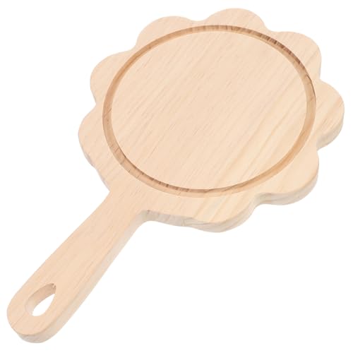 LALADEFIEE Wooden Pizza Peel Round Cheese Board Multi-function Cutting Board for Pizza Fruits Steaks Bread Kitchen Tool