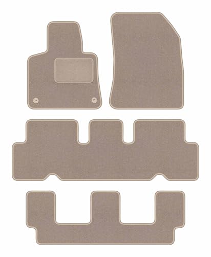 Tapis de voiture pour Citroen C4 Grand Spacetourer 7 places en velours beige
