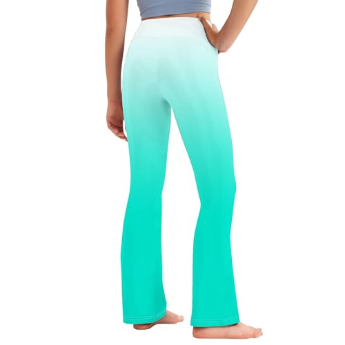 Toddler Girls Gradient Fashion Straight Leg Yoga Pants Teens High Waisted Comfort Activewear Leggings for Kids 2-13 Years4