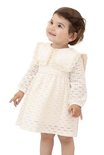 Lilax Baby Girl's Long Sleeve Lace Dress Vintage Wedding Dress