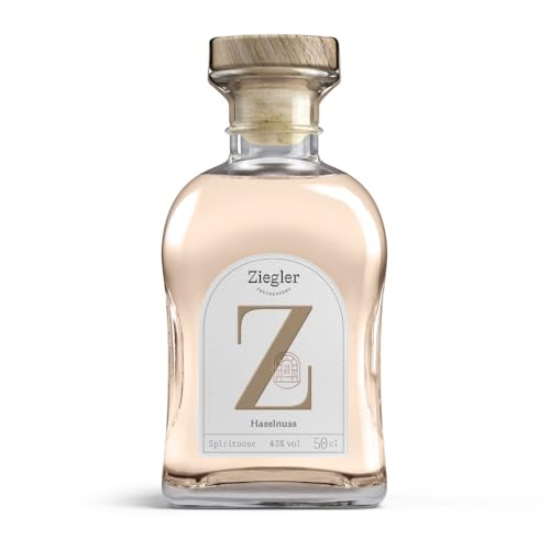 Ziegler Haselnuss 43% (1x 0,5l) - Aromatischer Haselnussgeist mit feinen Röstaromen