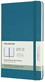 Moleskine 18 Months Agenda Weekly 2019/2020, Academic Diary with Soft Cover and Elastic Closure, Scarlet Red Colour, Extra Large 19 x 25 cm, 208 Pages