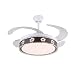 QCLU Ventilateur au Plafond avec éclairage et télécommande 3 Couleurs de lumière LED Fan lumière Plafond Lampe Pliante Wing 42 Pouces Moderne Plafond Lampe for Chambre Chambre Salon Salle à Manger