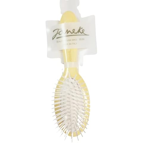 Janeke Small Oval Pneumatic Brush - Marble bone Cover